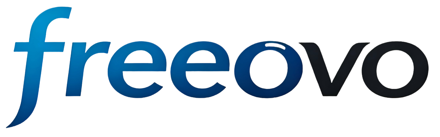 Freeovo glass logo