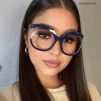 Carmine Dark-Blue Glasses 5