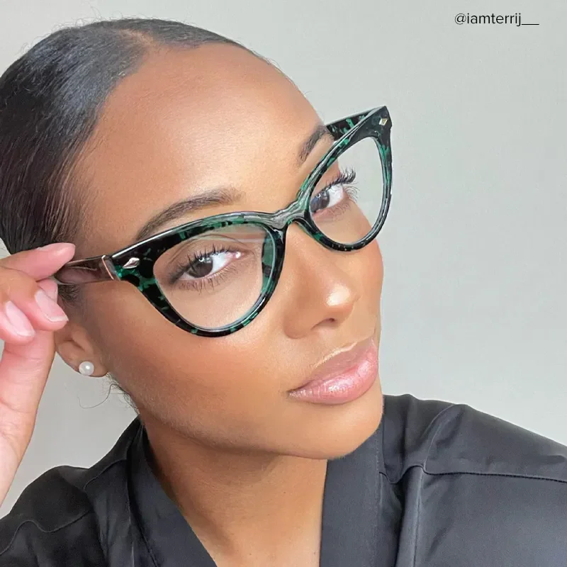 Lyuba Green-Floral Glasses 6