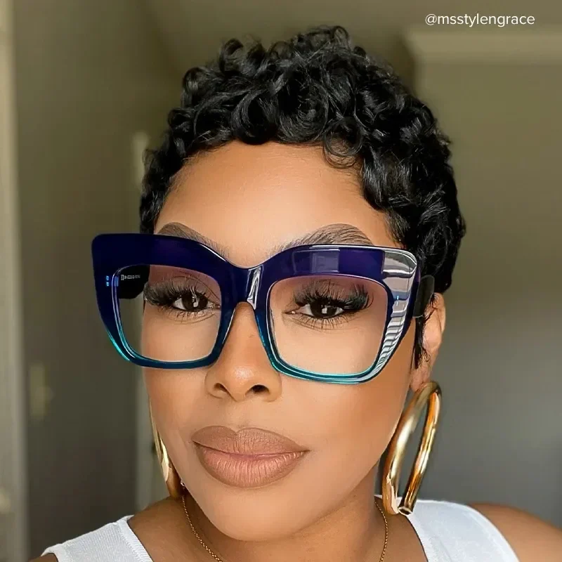 Norene Blue-Green Glasses 6