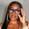 Carmine Dark-Blue Glasses 8