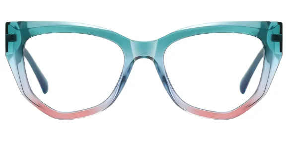 PF2156 Green-Pink eyeglass frame