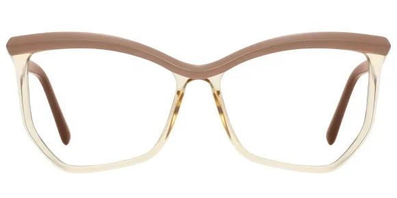 PF2161 Coffee-Yellow eyeglass frame
