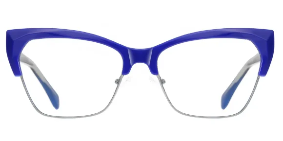 PF2180 Blue-Silver eyeglass frame