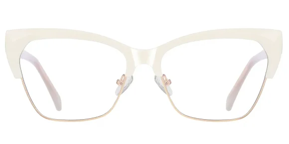 PF2180 White-Gold eyeglass frame