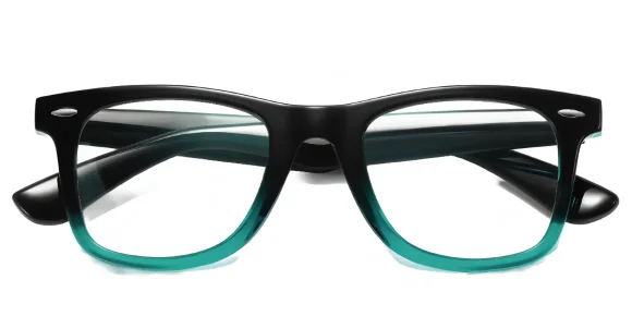 PF2102 Black-Green eyeglass frame