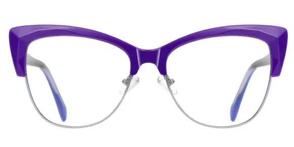 PF2181 Purple-Silver eyeglass frame