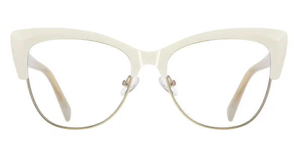 PF2181 White-Gold eyeglass frame