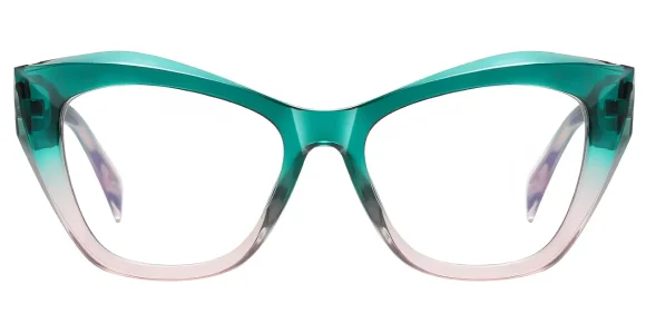 PF2197 Green-Pink eyeglass frame