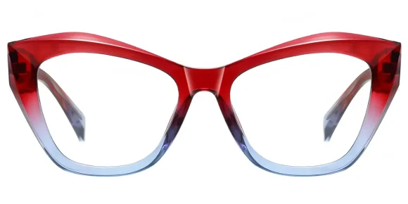 PF2197 Red-Blue eyeglass frame