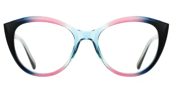 PF2145 Blue-Pink-Green eyeglass frame