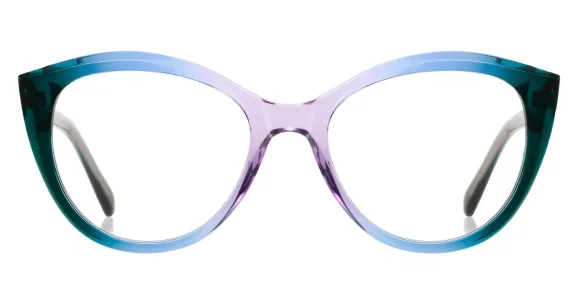 PF2145 Green-Blue-Purple eyeglass frame
