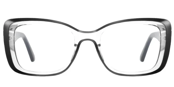 PF2147 Transparent-Black eyeglass frame