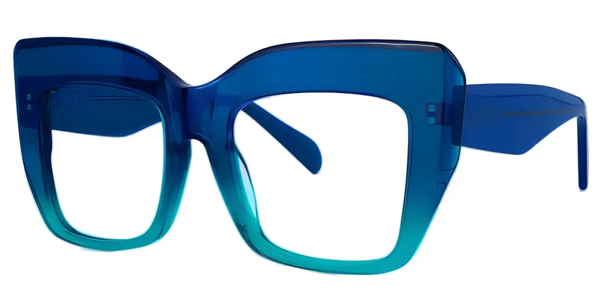 Norene Blue-Green Glasses 1