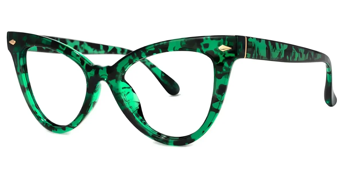 Lyuba Green-Floral Glasses 1