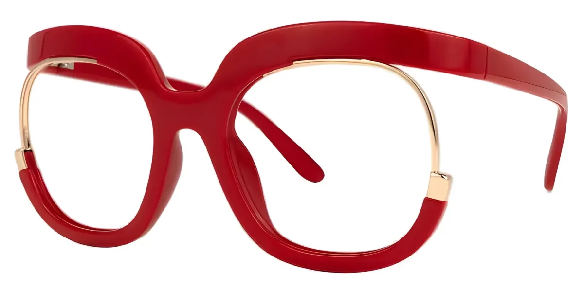 Carmine Red Glasses 1