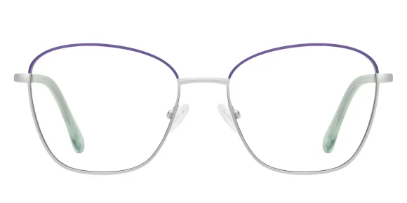 PF3055 Silver-Purple eyeglass frame