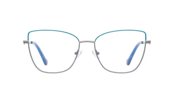 PF3056 Blue-Silver eyeglass frame