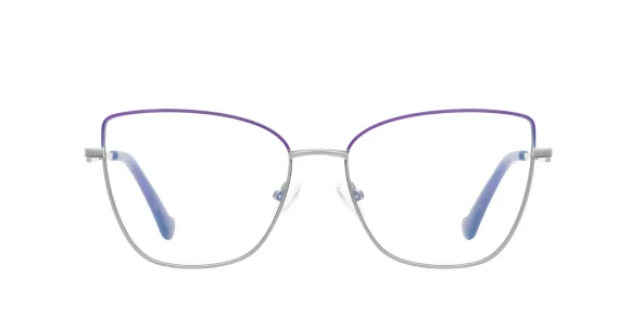 PF3056 Purple-Silver eyeglass frame