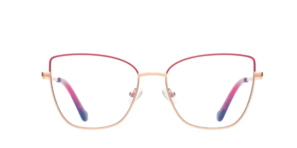PF3056 Red-Rose-Gold eyeglass frame