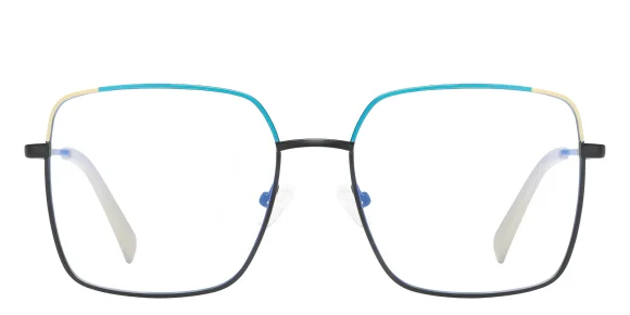 PF3059 Black-Yellow-Cyan eyeglass frame