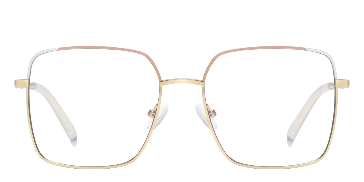 PF3059 Gold-Coffee-White Glasses 0
