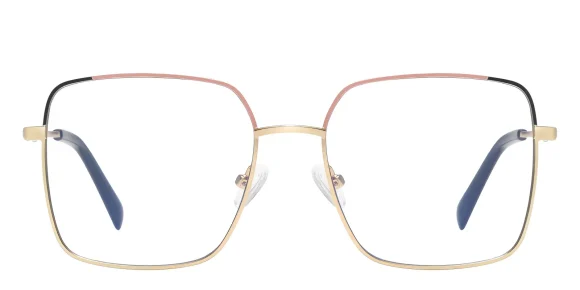 PF3059 Gold-Pink-Black eyeglass frame