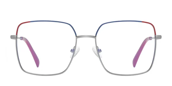 PF3059 Gun-Blue-Red eyeglass frame