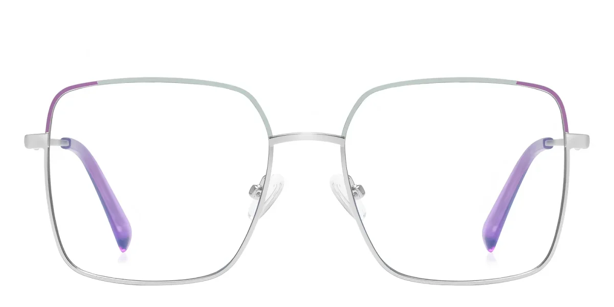 PF3059 Silver-Green-Purple Glasses 0
