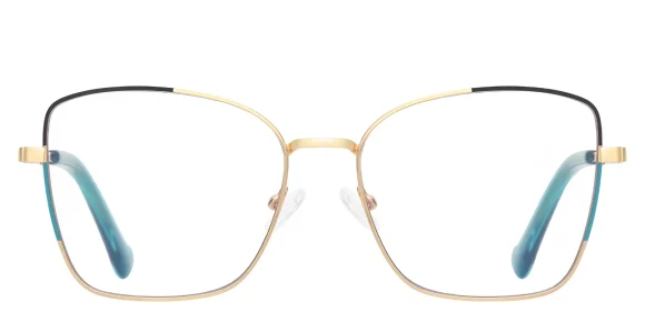 PF3062 Gold-Black-Green eyeglass frame