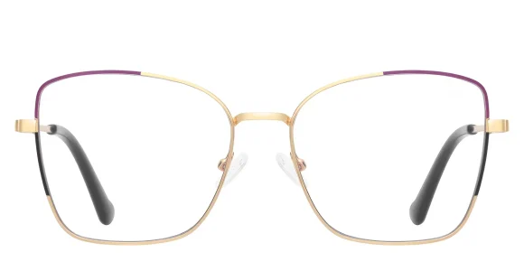 PF3062 Gold-Purple-Black eyeglass frame