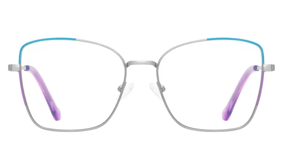 PF3062 Gun-Cyan-Purple eyeglass frame