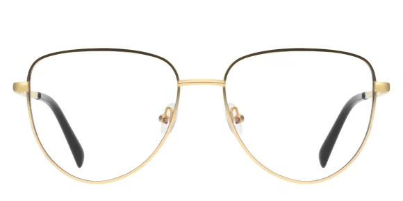 PF3094 Gold-Black eyeglass frame