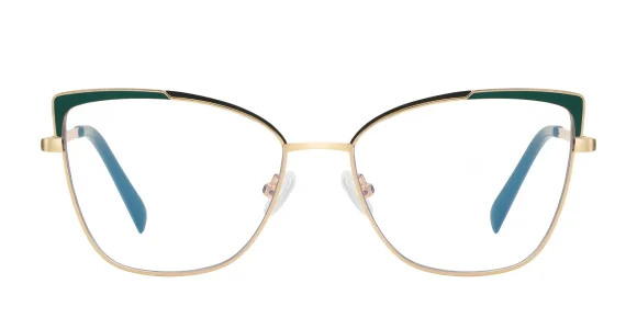 PF3104 Black-Green eyeglass frame