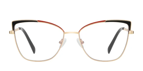 PF3104 Black-Red eyeglass frame