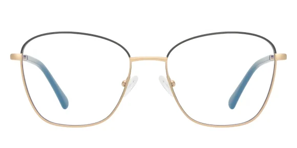 PF3055 Gold-Black eyeglass frame