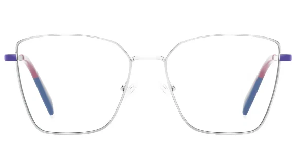PF3051 Silver eyeglass frame
