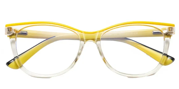 Lobo Transparent-Yellow eyeglass frame
