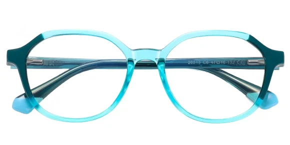 Marimar Cyan-Green eyeglass frame