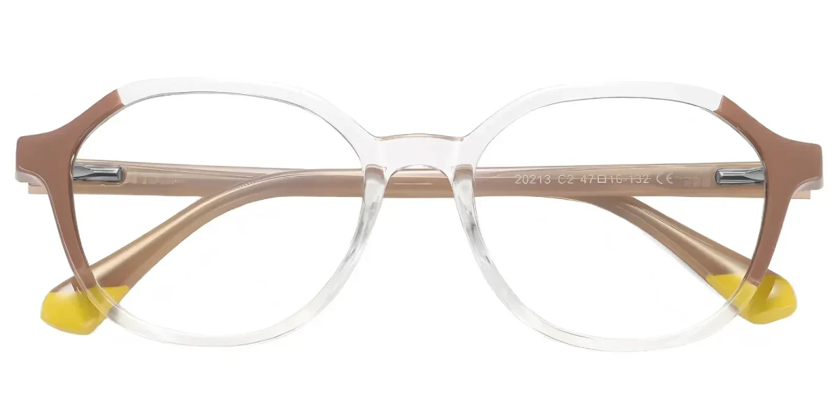 Marimar Transparent-Khaki Glasses 0