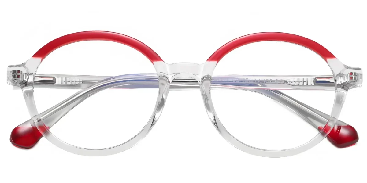 Jamie Transparent-Red Glasses 0