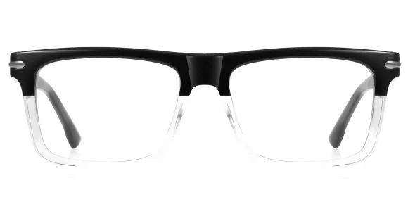 PF2201 Black-Transparent eyeglass frame