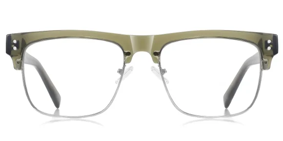 PF2203 Green-Silver eyeglass frame