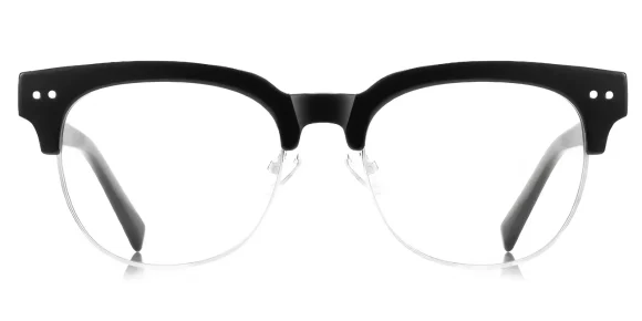 PF2204 Black-Silver eyeglass frame