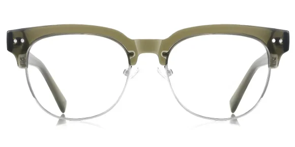 PF2204 Green-Silver eyeglass frame