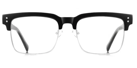PF2205 Black-Silver eyeglass frame