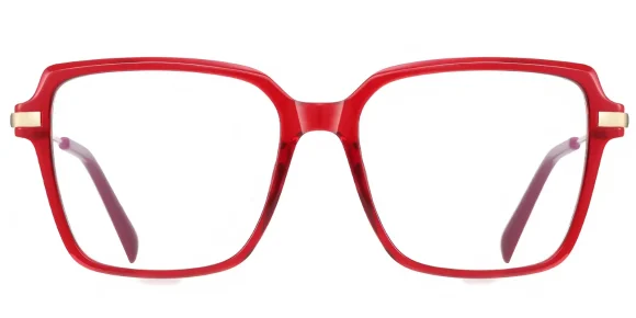 PF2212 Red eyeglass frame