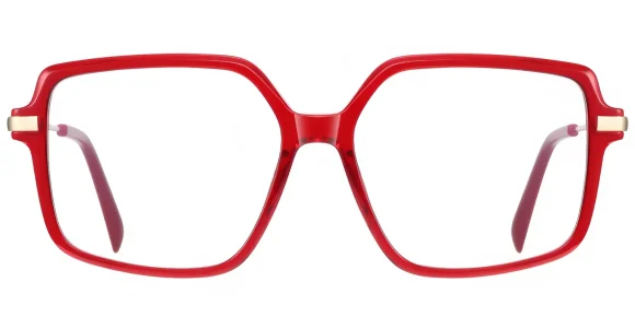 PF2214 Red eyeglass frame