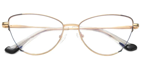 PF3030 Gold-Black eyeglass frame
