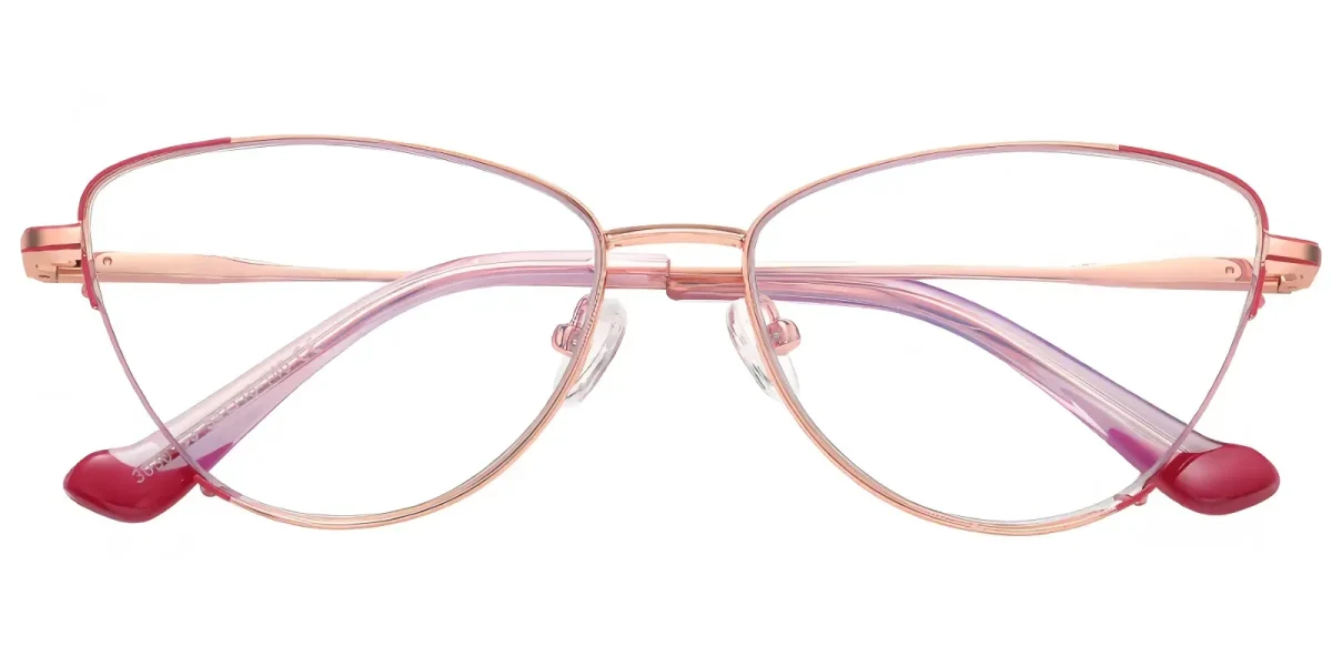 PF3030 Rose Gold-Red Glasses 0